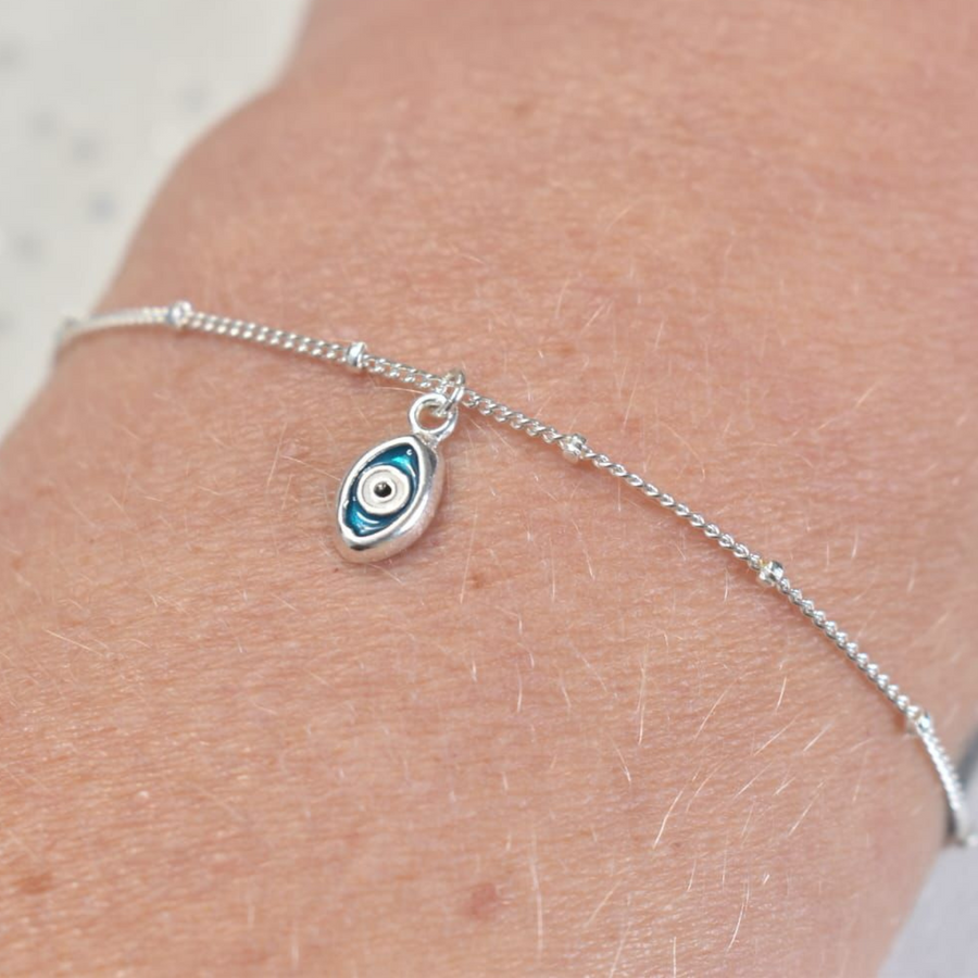 Charm Bracelet With Evil Eye - Nova Keepsakes 