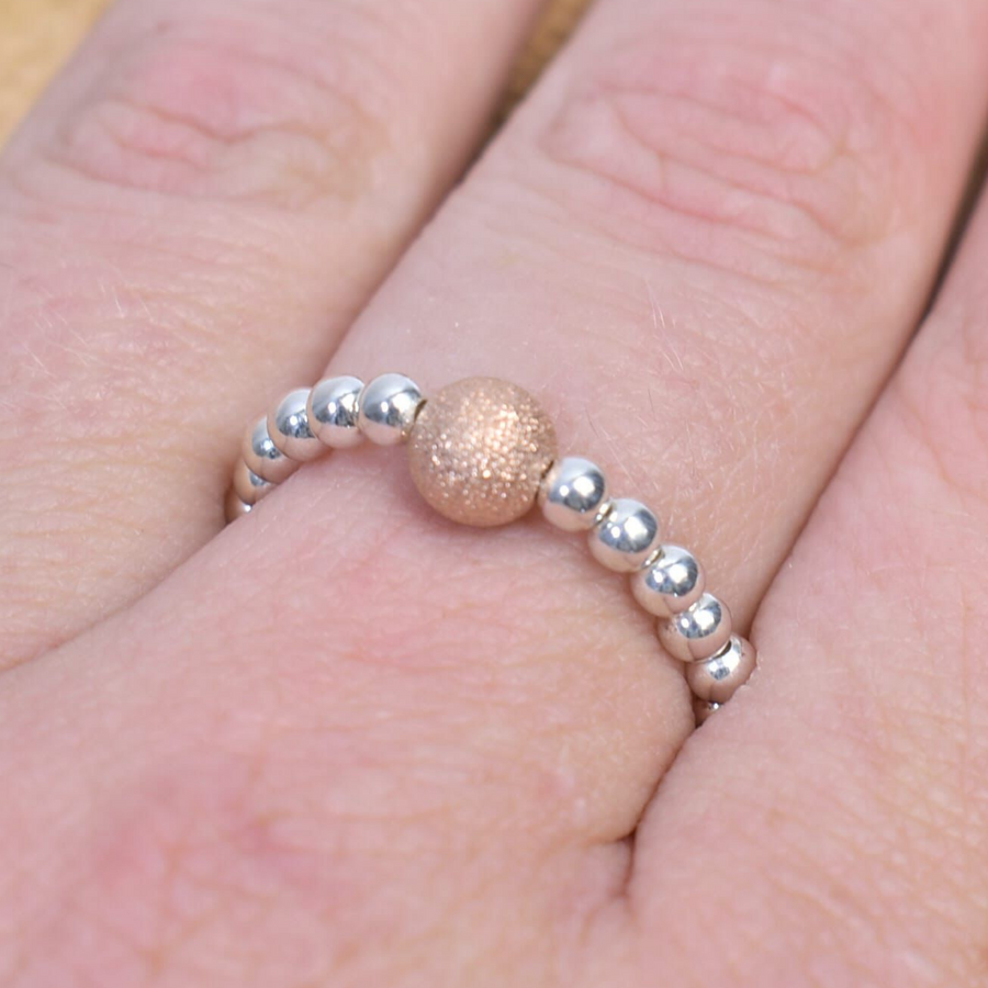 Rose Gold Sparkle Ring - Nova Keepsakes 